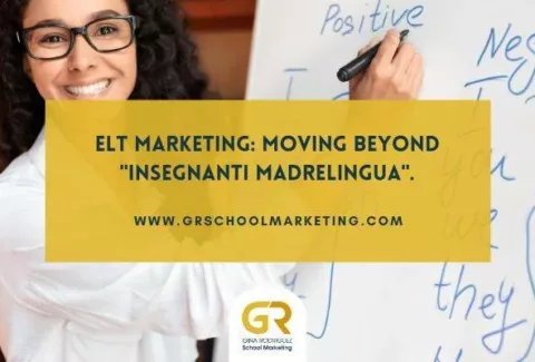 Blog post cover for the article ELT Marketing_Moving Beyond Madrelingua