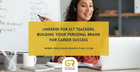 blog cover for the article linkedin for elt teachers creating a personal brand