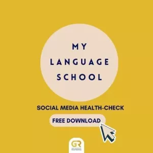 cover for the free resource to Health Check Social Media of Networks of a Language School